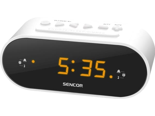 Sencor SRC 1100, Klokke, FM, 87,5 - 108 MHz, LED, 1,52 cm (0.6"), Rav