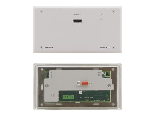 Kramer WP-580T Active Wall Plate - HDMI over HDBaseT Twisted Pair Transmitter - Video/lyd-forlenger - sender - HDMI - opp til 70 m