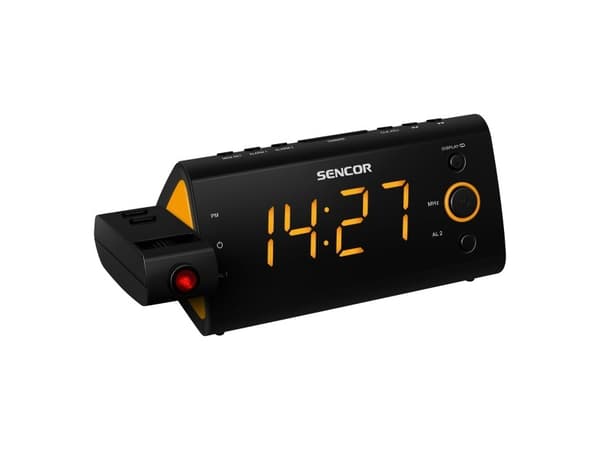 Sencor SRC 330 OR - Klokkeradio - svart, oransje