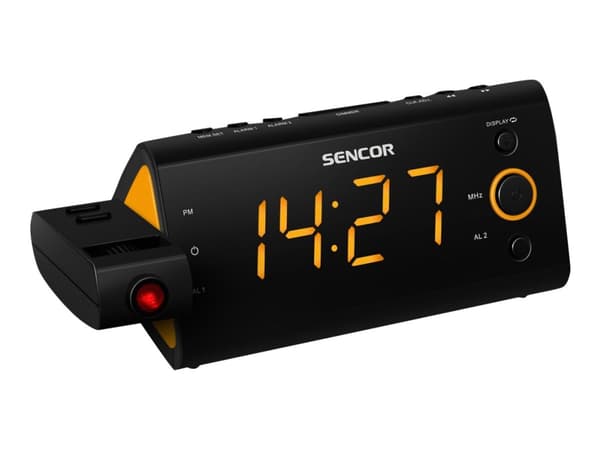 Sencor SRC 330 OR - Klokkeradio - svart, oransje