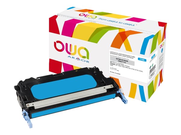 OWA - Cyan - kompatibel - gjenfabrikert - tonerpatron (alternativ for: HP Q7581A) - for HP Color LaserJet 3800, 3800dn, 3800dtn, 3800n, CP3505, CP350