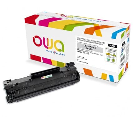 OWA - Sort - kompatibel - Genprodusent - tonerpatron (alternativ til: HP CB436A, Canon CRG-713) - for HP LaserJet M1120 MFP, M1120n MFP, M1522n MFP,