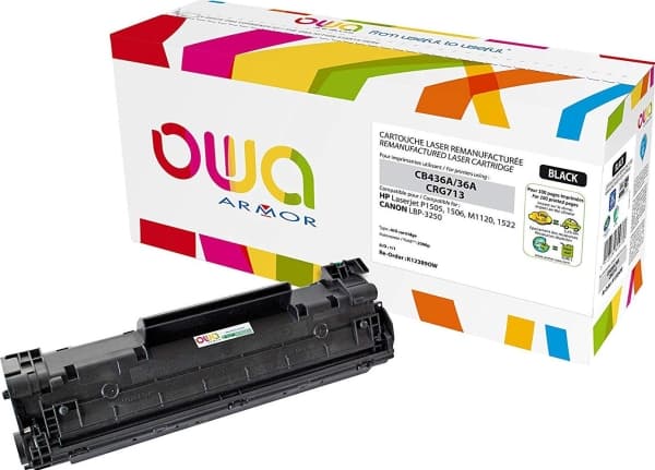 OWA - Sort - kompatibel - Genprodusent - tonerpatron (alternativ til: HP CB436A, Canon CRG-713) - for HP LaserJet M1120 MFP, M1120n MFP, M1522n MFP,