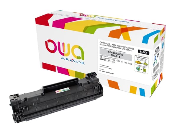 OWA - Sort - kompatibel - Genprodusent - tonerpatron (alternativ til: HP CB436A, Canon CRG-713) - for HP LaserJet M1120 MFP, M1120n MFP, M1522n MFP,