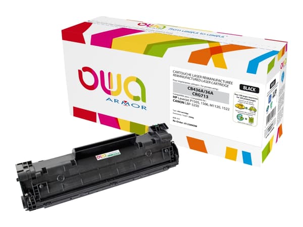 OWA - Sort - kompatibel - Genprodusent - tonerpatron (alternativ til: HP CB436A, Canon CRG-713) - for HP LaserJet M1120 MFP, M1120n MFP, M1522n MFP,
