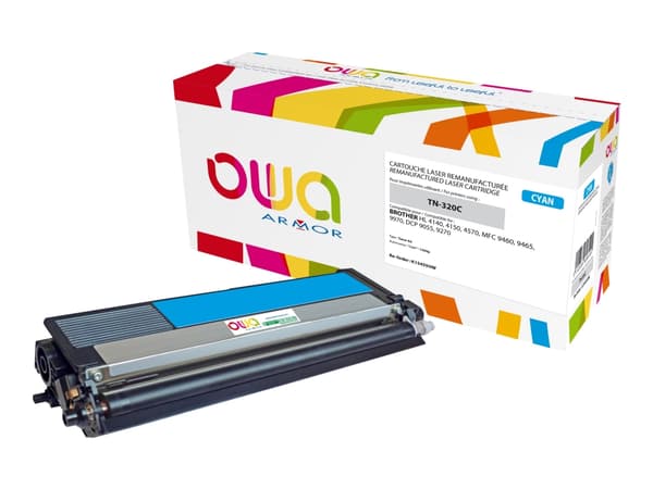 OWA - Cyan - kompatibel - återanvänd - tonerkassett (alternativ för: Brother TN320C) - för Brother DCP-9055, DCP-9270, HL-4140, HL-4150, HL-4570, MFC
