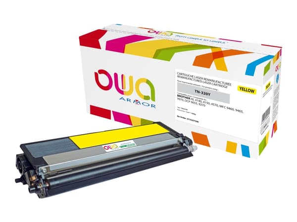 OWA - Gul - kompatibel - gjenfabrikert - tonerpatron (alternativ for: Brother TN320Y) - for Brother DCP-9055, DCP-9270, HL-4140, HL-4150, HL-4570, MF