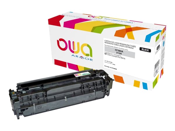 Armor OWA - Svart - kompatibel - reprodusert - tonerkassett (alternativ til: HP 312A, HP CF380A) - for HP Color LaserJet Pro MFP M476dn, MFP M476dw,