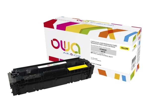 OWA - Høykapasitets - gul - kompatibel - gjenfabrikert - tonerpatron (alternativ for: HP 201X) - for HP Color LaserJet Pro M252dn, M252dw, M252n, MFP