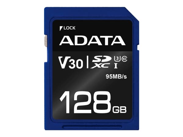 ADATA Premier Pro - Flashminnekort - 128 GB - Video Class V30 / UHS-I U3 / Class10 - SDXC UHS-I