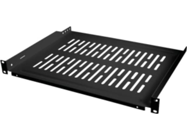 LogiLink SF1C45B, Hylla till rackskåp, Svart, Stål, 10 kg, 1U, 48,3 cm (19")