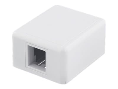 DELTACO VR-222 - Ytmonterat uttag - vit - 1 port