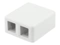 Miniatyrbilde 4 av 5: DELTACO VR-223 - Overflatemonteringsboks for nettverk - overflatemonterbar - hvit - 2 porter