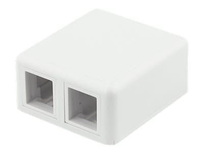 DELTACO VR-223 - Overflatemonteringsboks for nettverk - overflatemonterbar - hvit - 2 porter