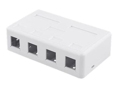 DELTACO VR-224 - Overflatemonteringsboks for nettverk - hvit - 4 porter