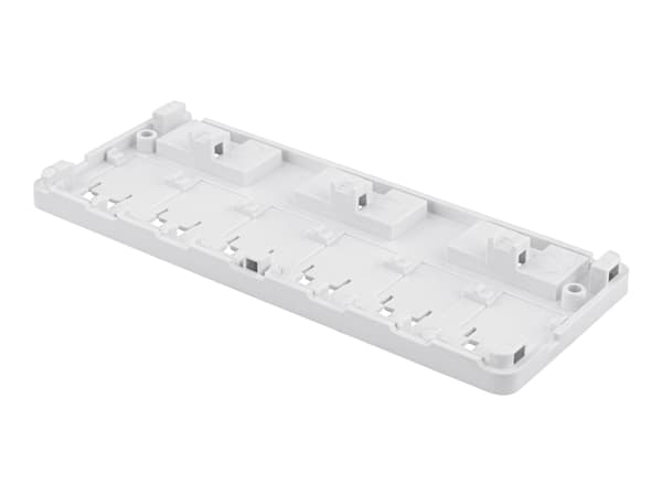Surface mount box for Keystone, 6 ports, white