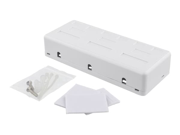 Surface mount box for Keystone, 6 ports, white
