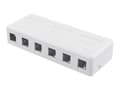 Pikkukuva 1 / 5: Surface mount box for Keystone, 6 ports, white