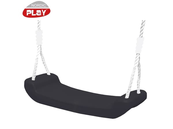 NORDIC PLAY Gyngesæde sort med reb (805-450)