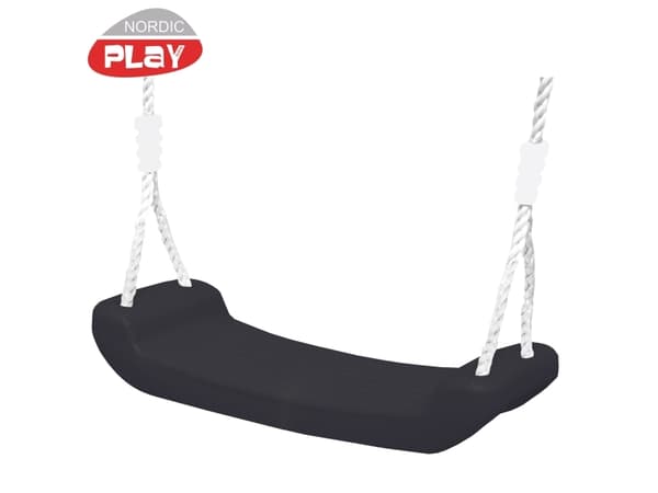 NORDIC PLAY Gyngesæde sort med reb (805-450)