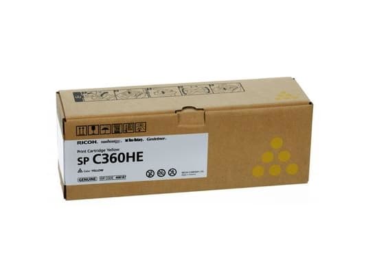 Ricoh SP C360HE - Gul - original - tonerkassett - for Ricoh SP C360DNw