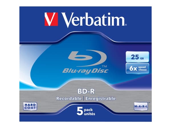 Verbatim - 5 x BD-R - 25 GB 6x - CD-fodral