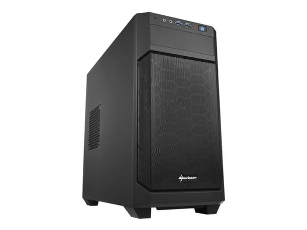 Sharkoon V1000 - Tower - micro ATX - ingen strømforsyning - svart - USB/lyd