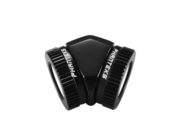 Phanteks PH-A45_BK_16, Adapter fitting, Metall, Sort, 45°, Hunkjønn, Hunkjønn