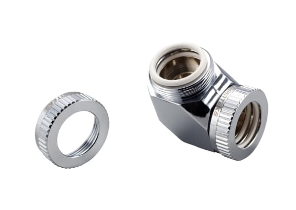 Phanteks PH-A90_CR_16, Adapter fitting, Metall, Krom, 90°, Honkoppling, Honkoppling