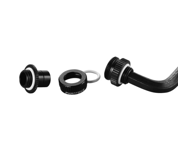 Phanteks PH-MGE_BK_16-22, Adapter fitting, Metall, Sort, 1/4", Hankjønn, Hankjønn