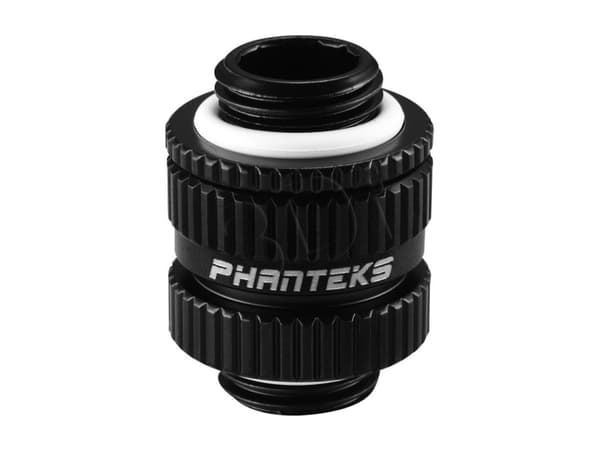 Phanteks PH-MGE_BK_16-22, Adapter fitting, Metall, Sort, 1/4", Hankjønn, Hankjønn