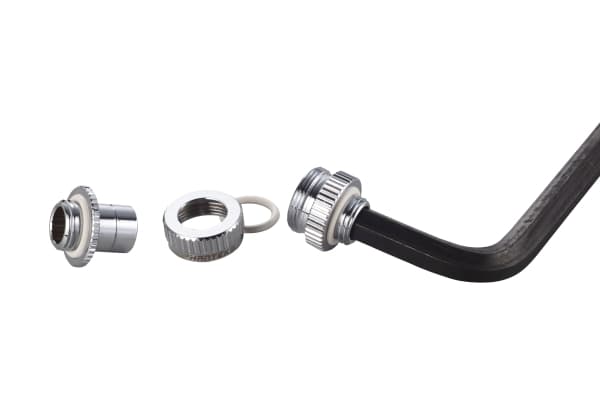 Phanteks PH-MGE_CR_16-22, Adapter fitting, Metall, Kromfarget, 1/4", Hankjønn, Hankjønn