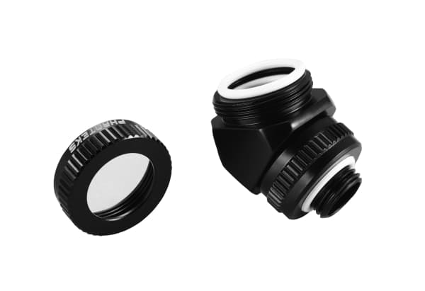 Phanteks PH-RA45_BK16, Adapter fitting, Metall, Sort, 45°, Hunkjønn, Hunkjønn
