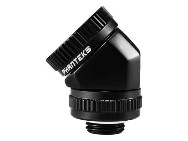 Phanteks PH-RA45_BK16, Adapter fitting, Metall, Sort, 45°, Hunkjønn, Hunkjønn