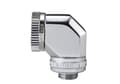 Miniatyrbilde 1 av 5: PHANTEKS Glacier Roterende tilkobling 90 grader G1/4 tommer AG til 16 mm OD Hardtube - roterbar, krom sølv