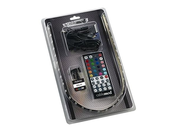 CableMod WideBeam Hybrid LED Strip - Belysning för systemkabinett (LED) - vit, RGB - 60 cm