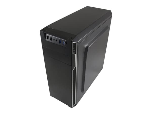LC Power Classic 7038B - Tower - ATX - ingen strømforsyning - svart, børstet aluminiumssvart - USB/lyd