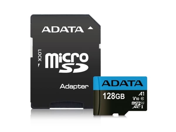 ADATA Premier - Flashminnekort (microSDXC til SD-adapter inkludert) - 128 GB - UHS Class 1 / Class10 - microSDXC UHS-I - for detaljhandel