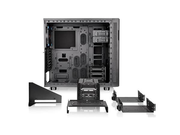 Thermaltake Suppressor F31 - Tempered Glass Edition - tower - ATX - genomskinlig sidopanel - ingen strömförsörjning (PS/2) - svart - USB/ljud