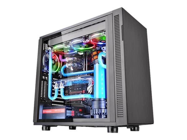 Thermaltake Suppressor F31 - Tempered Glass Edition - tower - ATX - genomskinlig sidopanel - ingen strömförsörjning (PS/2) - svart - USB/ljud Svart
