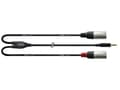 Miniatyrbilde 2 av 5: Cordial CFY WMM, 3.5mm, Hankjønn, 2 x XLR, Hunkjønn, 3 m, Sort