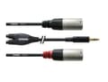 Miniatyrbilde 1 av 5: Cordial CFY WMM, 3.5mm, Hankjønn, 2 x XLR, Hunkjønn, 3 m, Sort