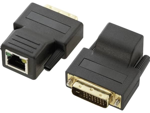 Renkforce RF-569616, RJ-45, DVI-D 29 pin, Svart