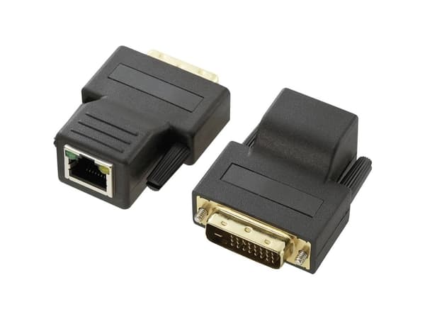 Renkforce RF-569616, RJ-45, DVI-D 29 pin, Svart