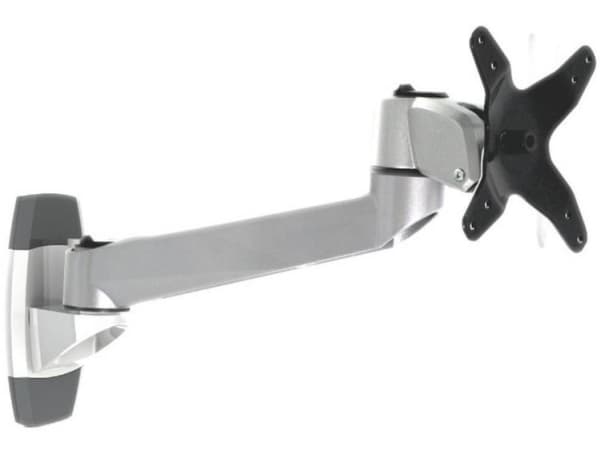 SpeaKa Professional SP-1624848 Swivel Enkel Skærm-vægbeslag 25,4 cm (10) - 76,2 cm (30) Sølv-sort Vippebar, Bevægelig, Kan roteres