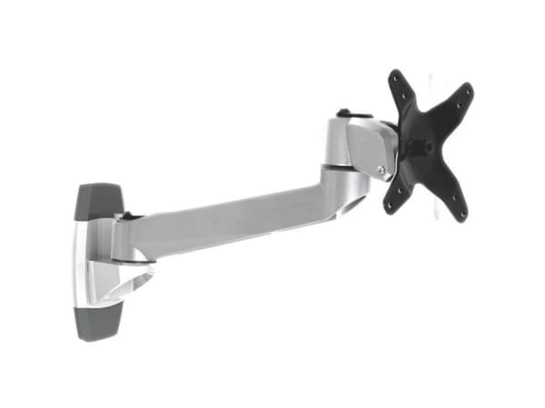 SpeaKa Professional SP-1624848 Swivel Enkel Skærm-vægbeslag 25,4 cm (10) - 76,2 cm (30) Sølv-sort Vippebar, Bevægelig, Kan roteres