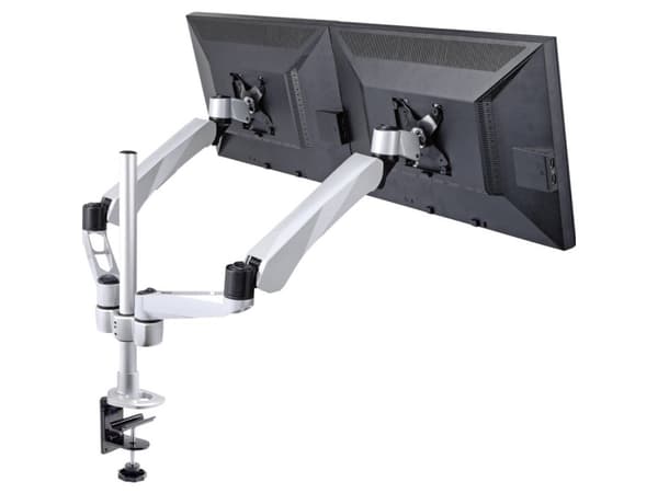 SpeaKa Professional SP-3947568 Flex Dobbelt Skærm-bordslag 25,4 cm (10) - 68,6 cm (27) Højdeindstilling, Vippebar, Bevægelig, Kan roteres