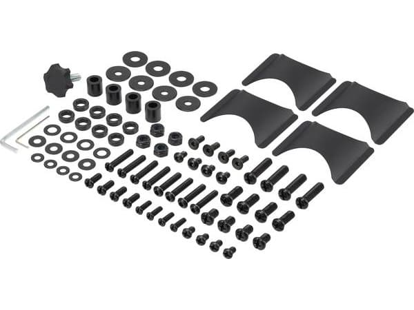 SpeaKa Professional SP-TVRW-01, 139,7 cm (55"), 75 x 75 mm, 400 x 400 mm, 0 - 45°, Glass, Stål, Sort, Sølv