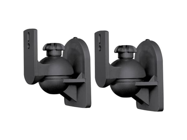 SpeaKa Professional Högtalare väggfäste Vridbart och svängbart Avstånd mellan väggar (max.): 6,4 cm Svart 1 par