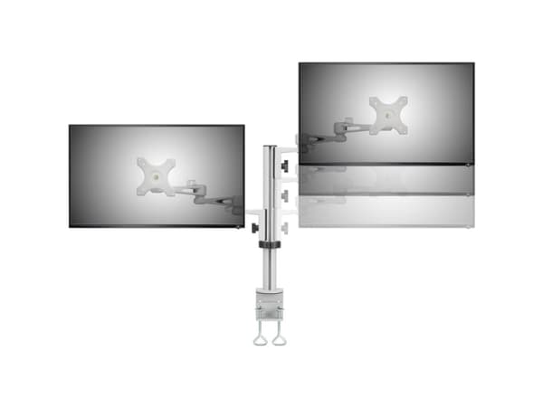 SpeaKa Professional SP-5986112 Kaksoiskäyttöpöydän suojus 33,0 cm (13) - 68,6 cm (27) Korkeussäädettävä, kallistuskisko, siirrettävä, käännettävä